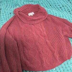 Pink Sweater with Knit Design